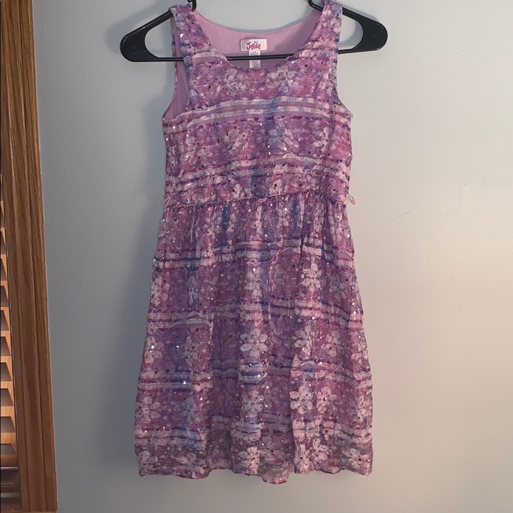 purple lace and sparkle dress! perfect condition!!